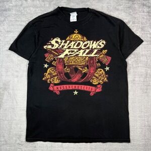 Shadows Fall Shirt Mens Medium Black Massachusetts Vintage Y2K Metalcore Band